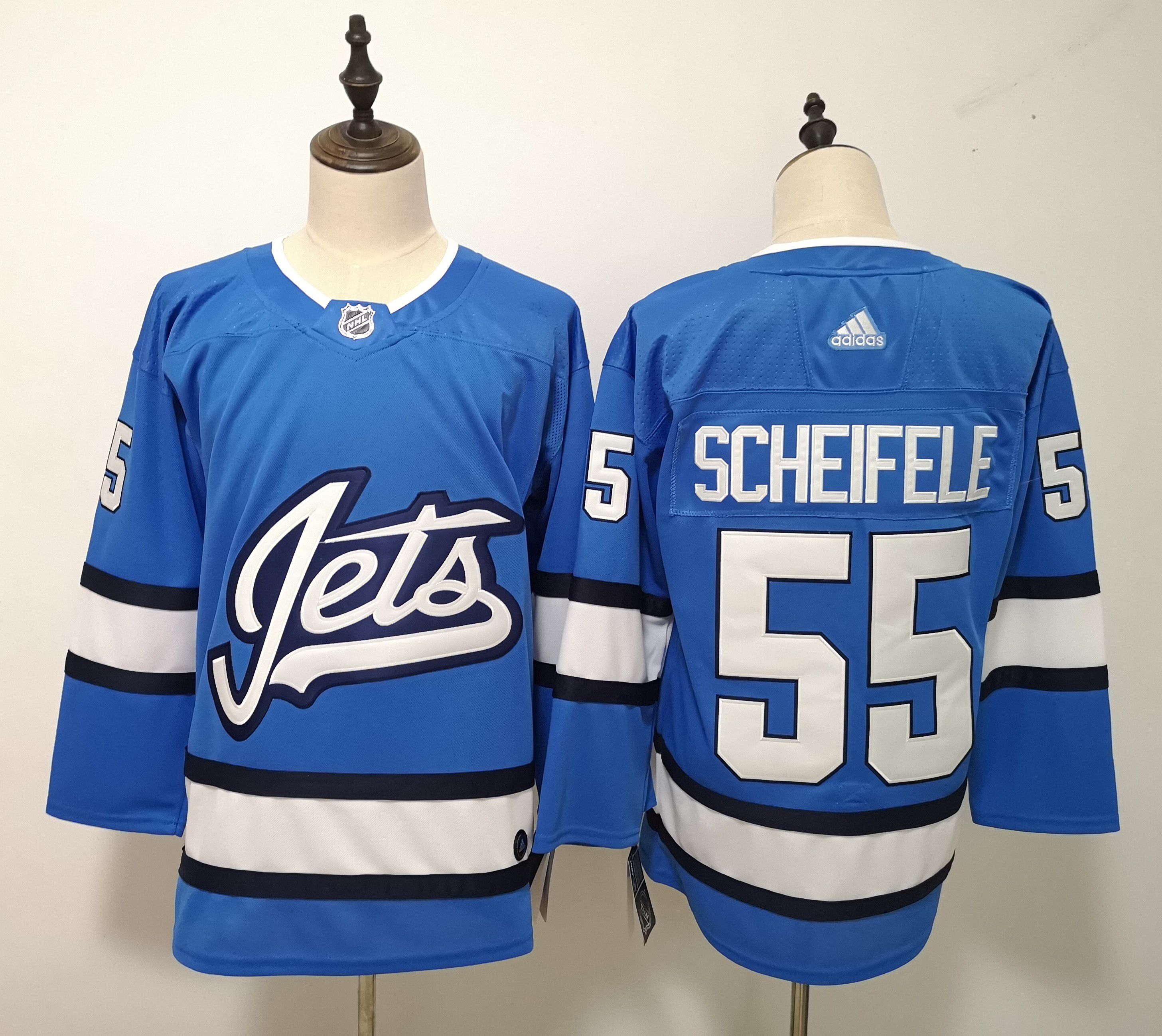 Men Winnipeg Jets 55 Scheifele Blue Adidas Alternate Authentic Stitched NHL Jersey